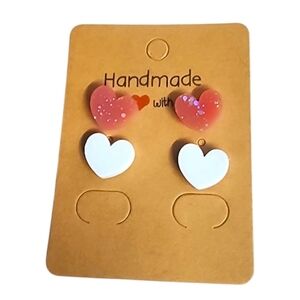 Cotton Candy Dream Acrylic Stud Earrings - 2 Pair